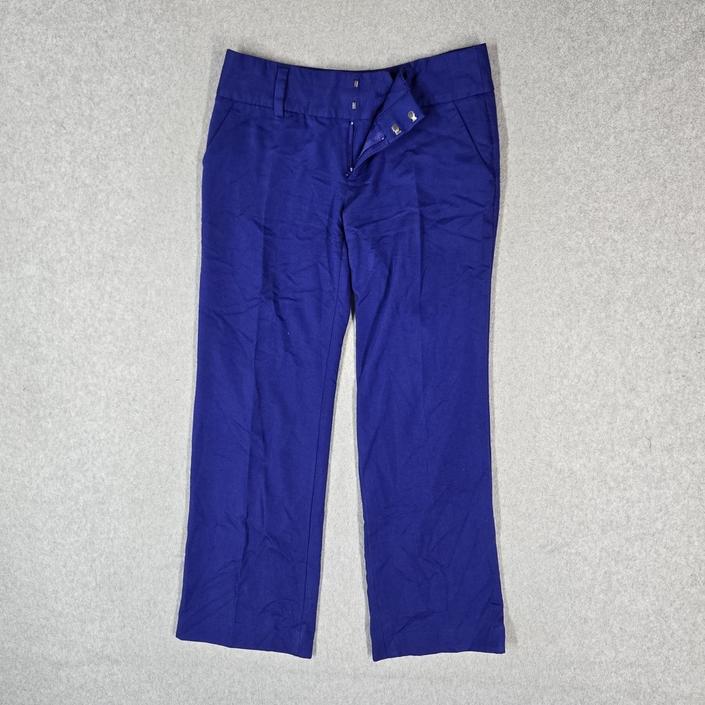 Banana Republic Women Pants 4 Bright Cobalt Dress Pants Marteen Fit Pant Stretch